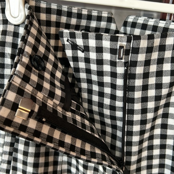ZARA black/white checkered retro style pants size extra small - Picture 10 of 13